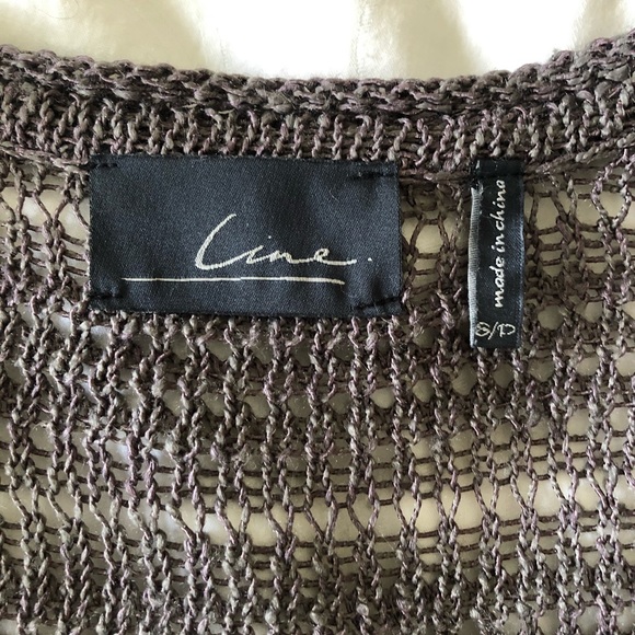 LINE THE LABEL Linen-Blend Open Front Cardigan - Picture 4 of 7